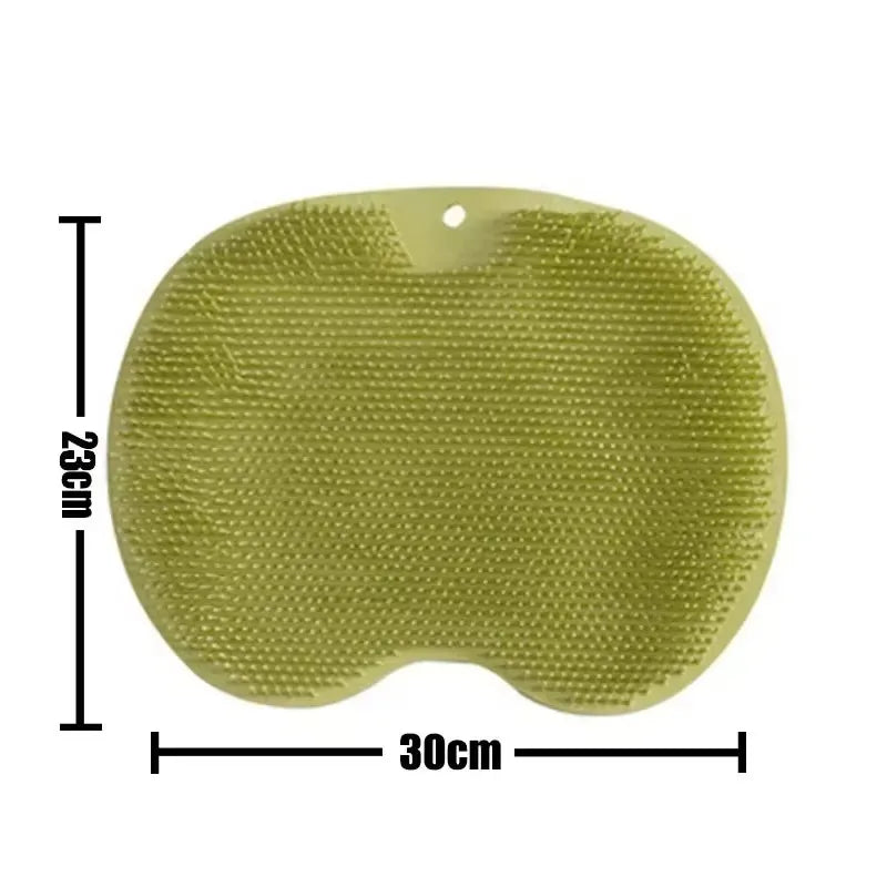 Exfoliating Brush for Feet Foot Wash Mat Brush Body Wash Scrubber in Shower Silicone Bath Massage Mat Back Brush Wall Mounted