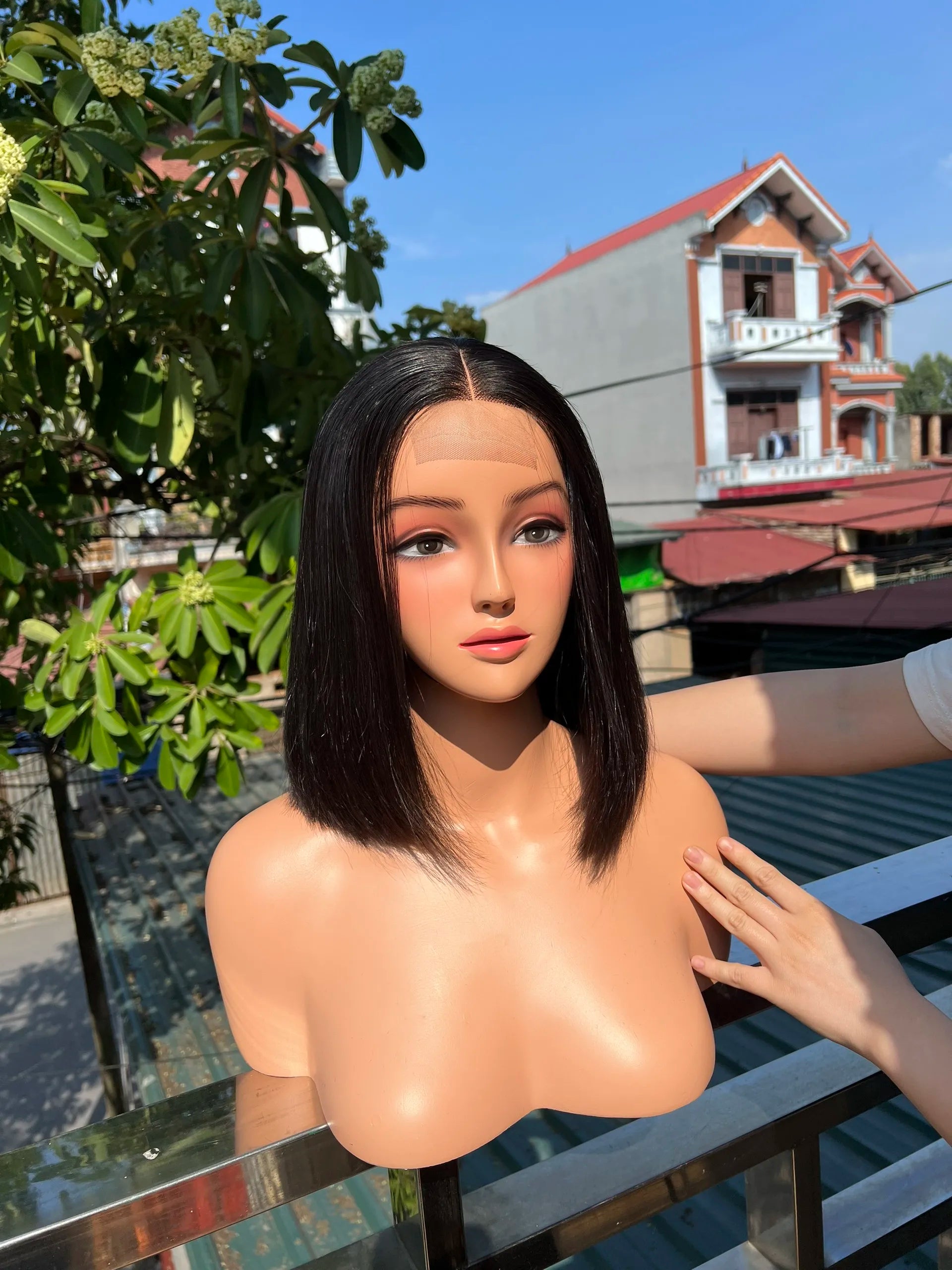 Wholesale Vietnamese Short Bob Glueless Natural Human Hair Wigs Already Machine Made Wigs Raw Vietnamese Lace Bob Wigs