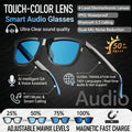 2026 AI Smart Glasses Touch Color-change Electrochromic Lens AI Translation ChatGPT BT Call Dual-mic Music Audio Sunglasses Men