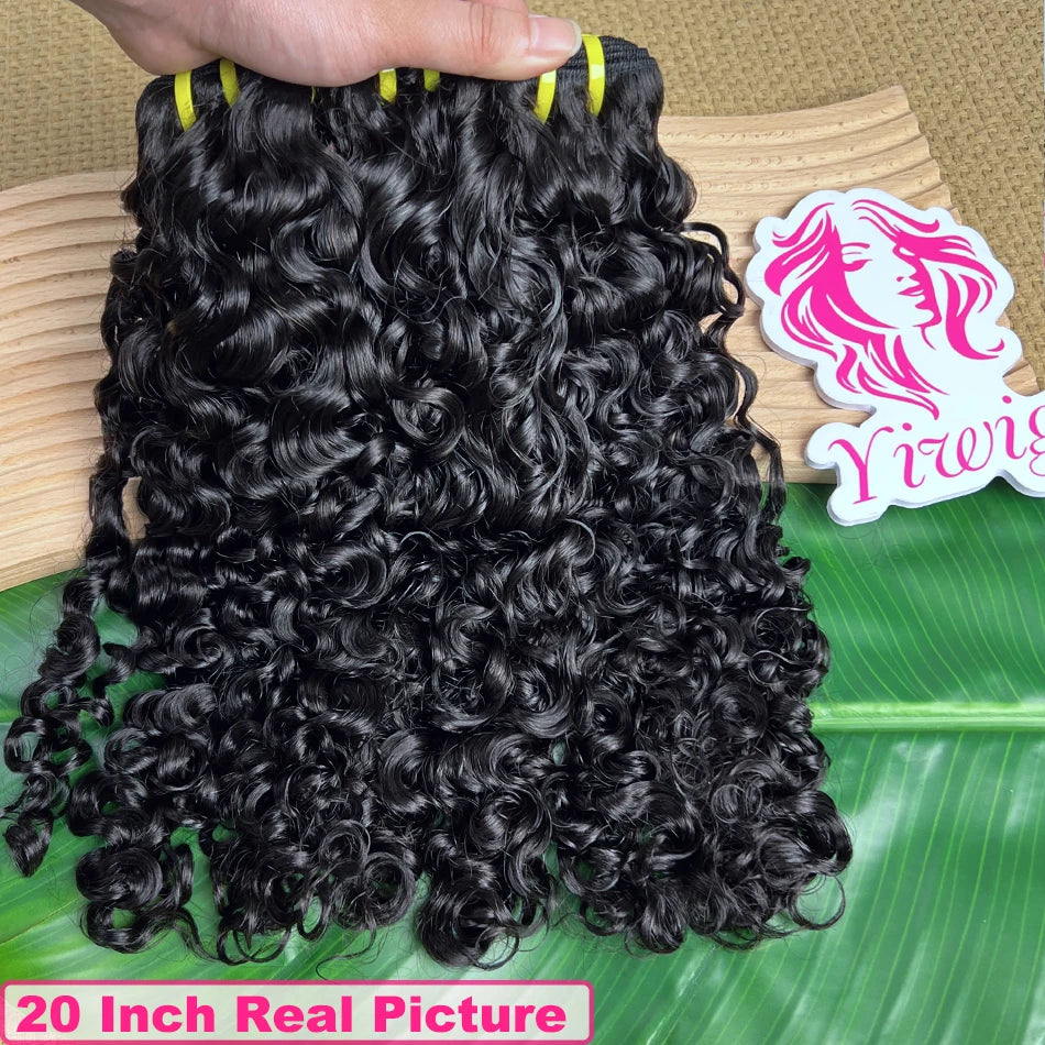 Yiwigs Burmese Curly Hair Bundles 100% Human Hair Bouncy Curly Unprocessed Raw Virgin Hair Weave Extensions For Black Women