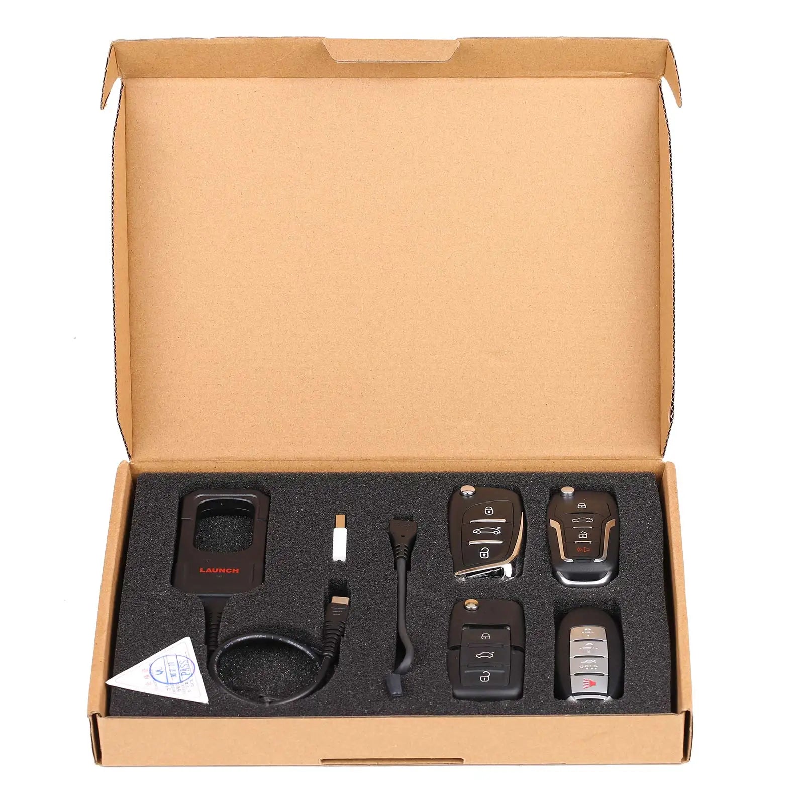 EU/US Version Launch X431 Key Programmer + 4 Smart Keys + Super Chip Full Set for Automotive Locksmith