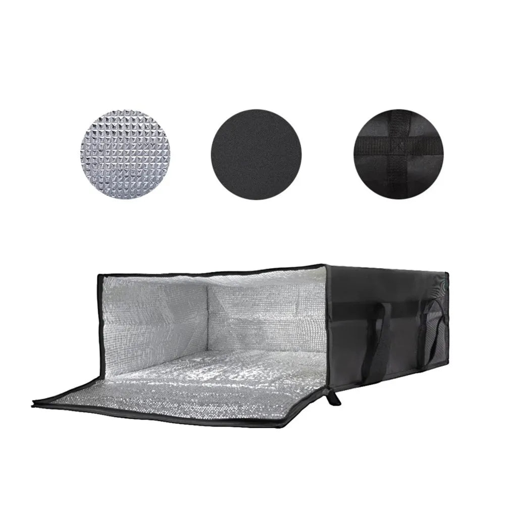 1pc Reusable Food Develivey Bag Lightweight Fresh Keeping Pizza Carrier Bag Hot Cold Fully Insulated Food Storage Case