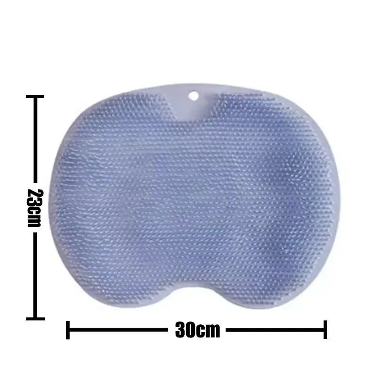 Exfoliating Brush for Feet Foot Wash Mat Brush Body Wash Scrubber in Shower Silicone Bath Massage Mat Back Brush Wall Mounted
