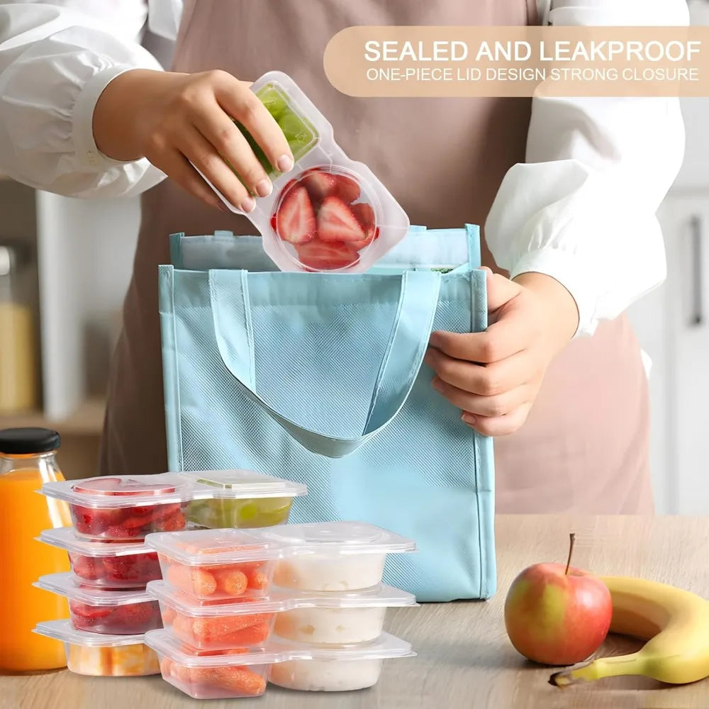 Garden Furniture-Reusable Snack Containers with Lids: Snack Pack Containers 20Pcs - Snackle Box Container Portion Control