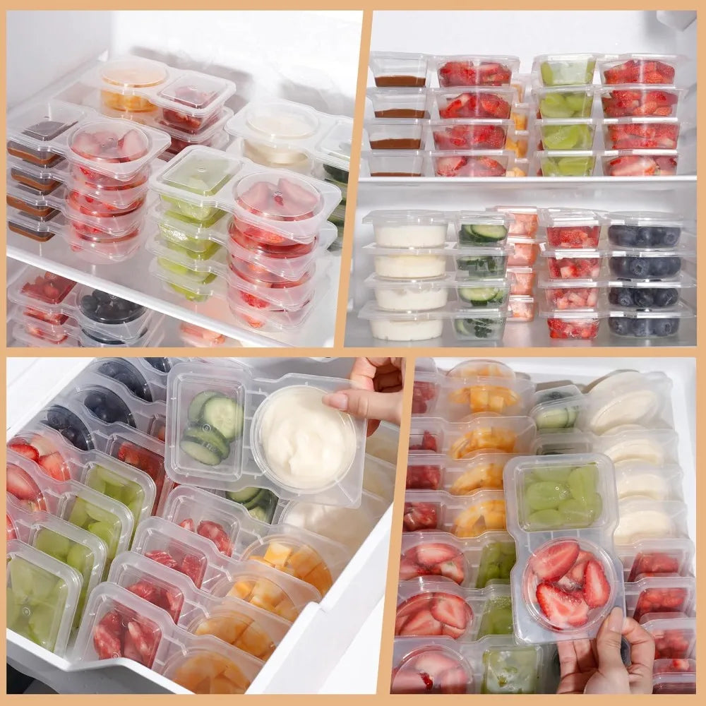 Garden Furniture-Reusable Snack Containers with Lids: Snack Pack Containers 20Pcs - Snackle Box Container Portion Control