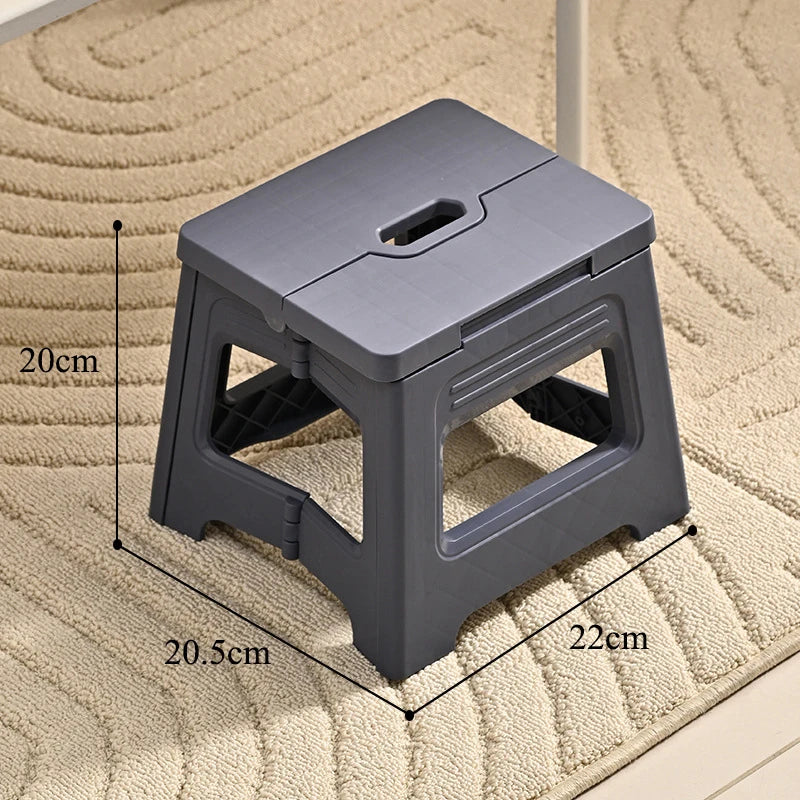 Lightweight Folding Step Stool Multi Purpose Handheld Thickened Footstool Non-Slip Plastic Small Benches KitchenHot Sale