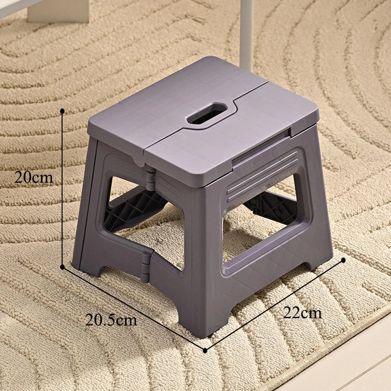 Lightweight Folding Step Stool Multi Purpose Handheld Thickened Footstool Non-Slip Plastic Small Benches KitchenHot Sale