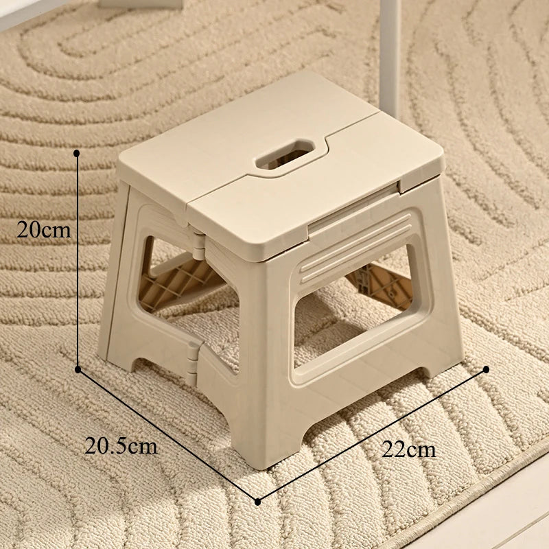Lightweight Folding Step Stool Multi Purpose Handheld Thickened Footstool Non-Slip Plastic Small Benches KitchenHot Sale
