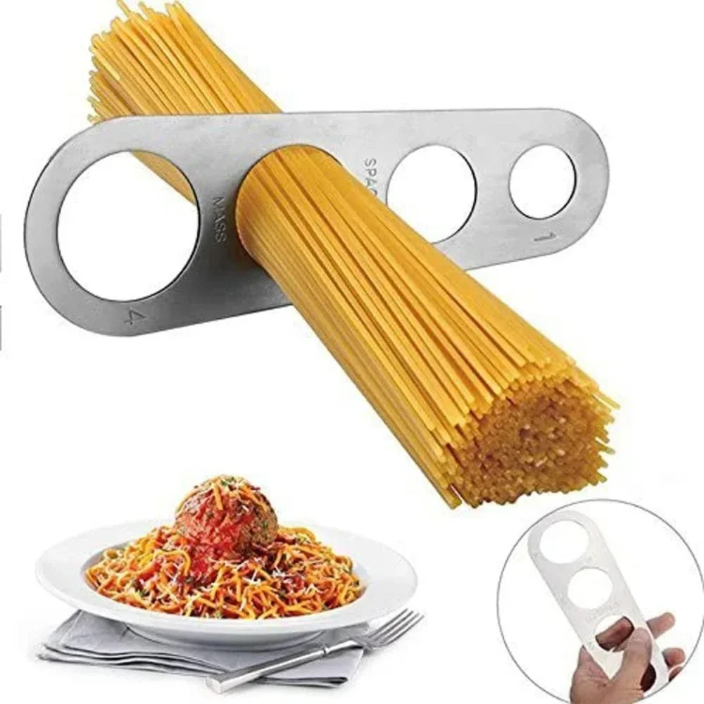 New Stainless Steel Spaghetti Pasta Noodle Measuring Tool 4 Servings For Quick Correctly Gauge Pasta Kitchen Cooking Gadgets YI