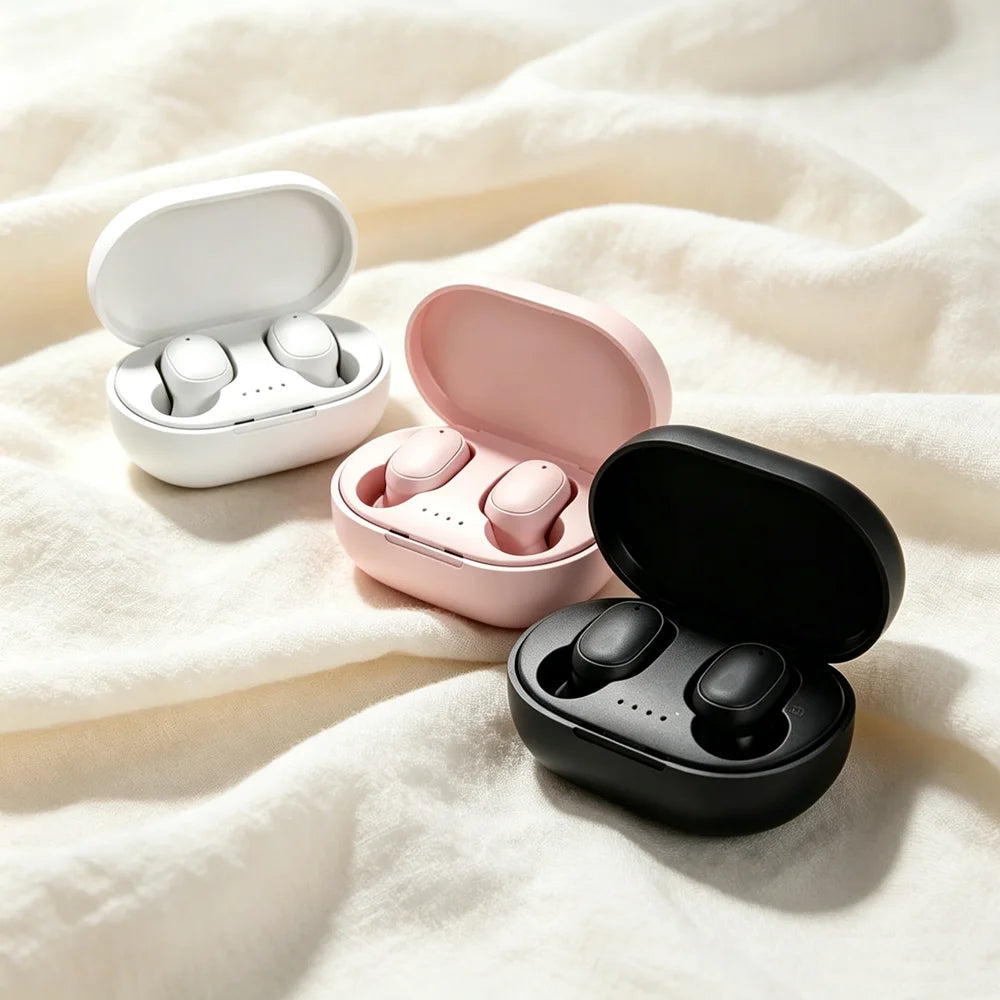 Wireless Earbuds In Ear Light-Weight Headphones, Built-In Microphone, Immersive Premium Sound Long Distance Connection Headset