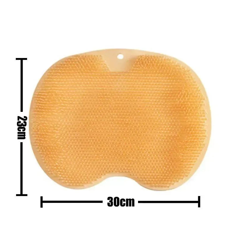 Exfoliating Brush for Feet Foot Wash Mat Brush Body Wash Scrubber in Shower Silicone Bath Massage Mat Back Brush Wall Mounted