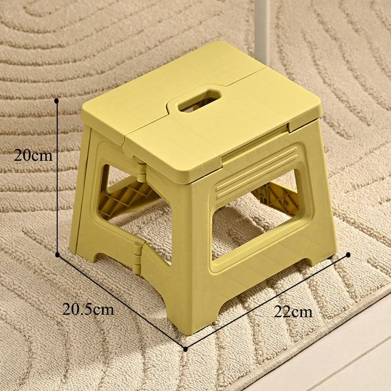Lightweight Folding Step Stool Multi Purpose Handheld Thickened Footstool Non-Slip Plastic Small Benches KitchenHot Sale