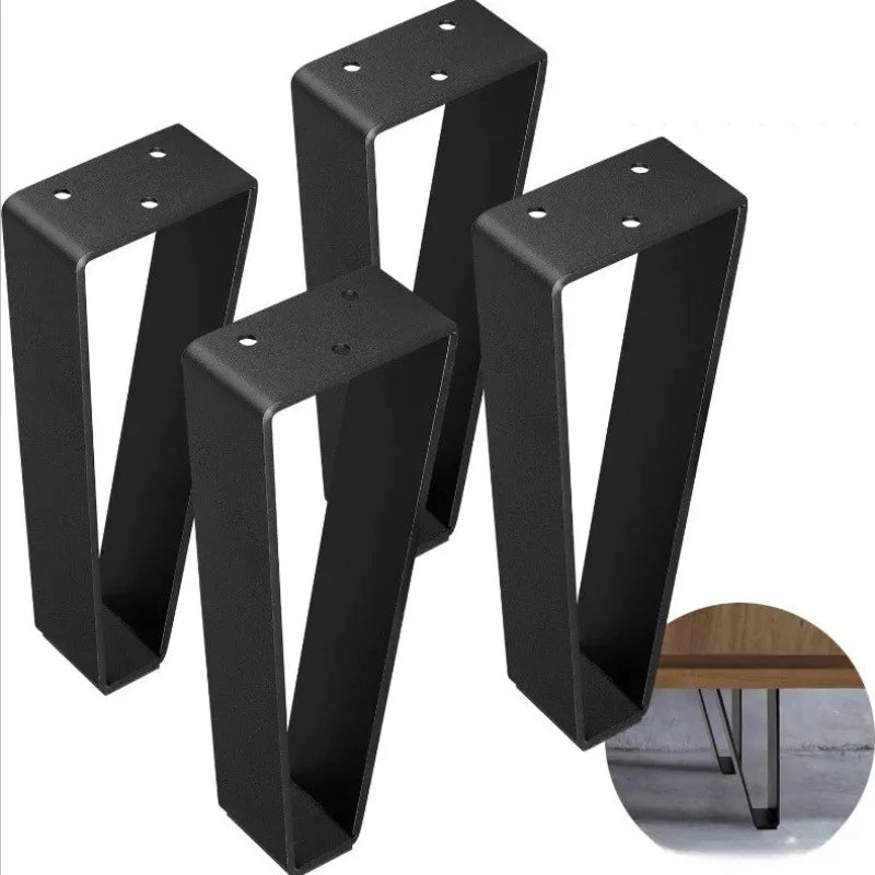 4pcs Metal Table Legs/feet Furniture Support Solid Steel Legs for Coffee Tables Tvs Brackets Cabinets Desks Home & Office Use