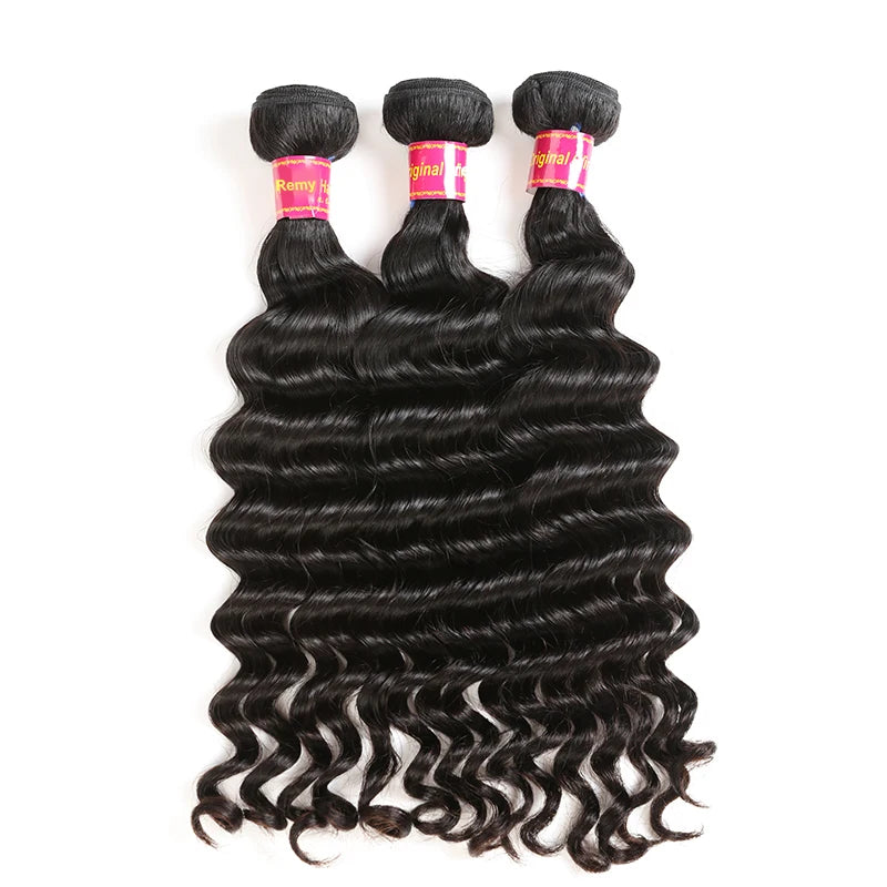 Human Hair Bundle Brazilian Natural Wave Raw Virgin Hair Weaving Natural Color 10-30 Inches 3/4Pcs 100% Human Hair Weave Bundles