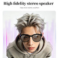 AI Smart Glasses Y01, Bluetooth 5.3 Wireless Sunglasses with Built-in Camera & Mic, Voice Assistant, Open-Ear Audio, UV400 Polar