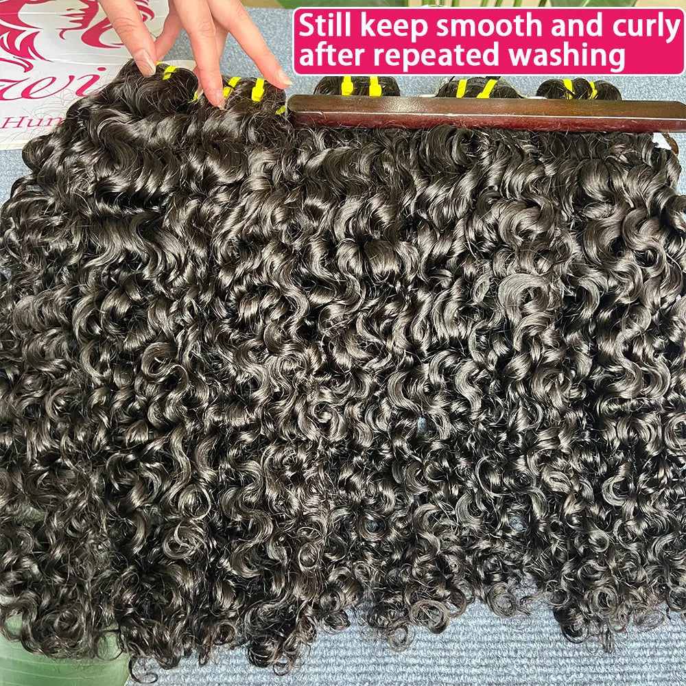 Yiwigs Burmese Curly Hair Bundles 100% Human Hair Bouncy Curly Unprocessed Raw Virgin Hair Weave Extensions For Black Women