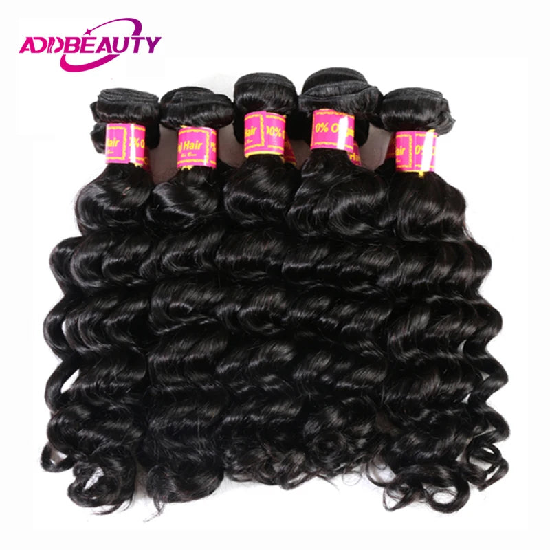 Human Hair Bundle Brazilian Natural Wave Raw Virgin Hair Weaving Natural Color 10-30 Inches 3/4Pcs 100% Human Hair Weave Bundles