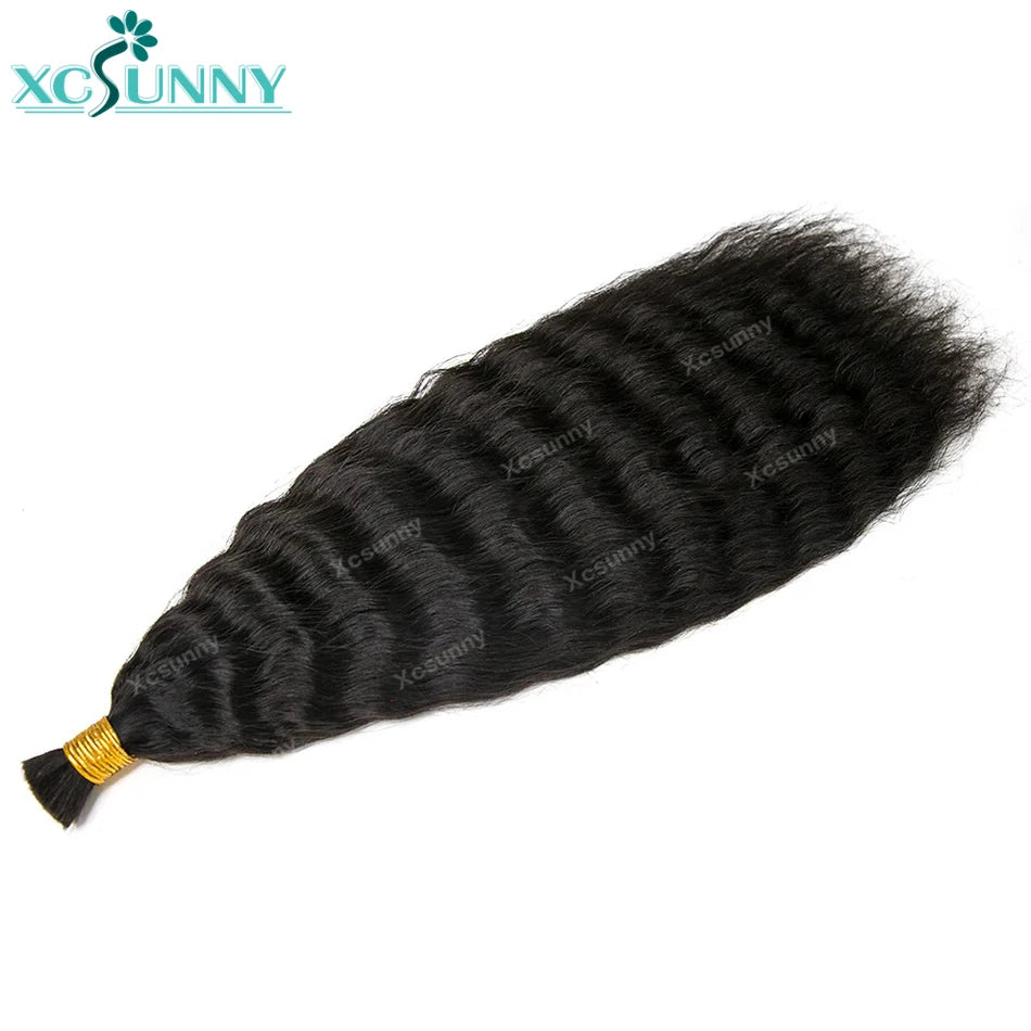 Wet And Wavy Human Hair Bundles Bulk Braiding Bulk Human Hair For Boho Braids No Weft Bulk Human Hair Extensions Wholesale