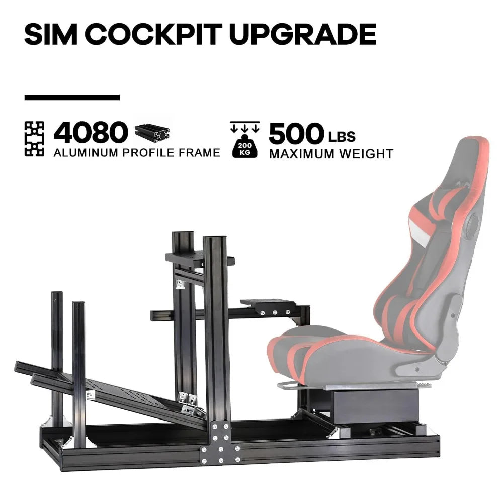 US Shipping GT/F1 Sim Racing Cockpit 8040 Aluminum Profile Adjustable Stand Modular DIY for Logitech Fanatec CSLDD