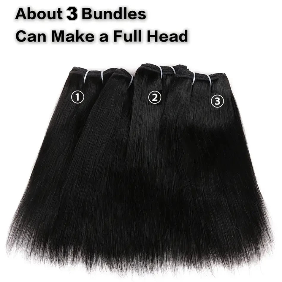 Straight Bundles 100% Human Hair Natural Color Sew In Weaves Short Human Hair Bundles Deal Bob Wig Style Extensiónes De Cabello