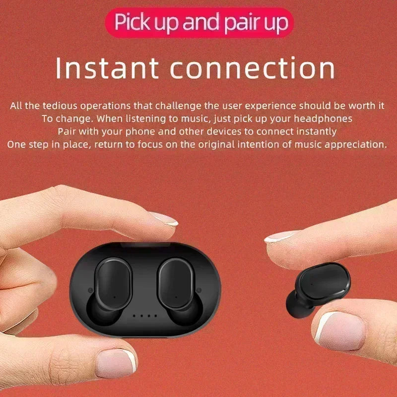 Wireless Earbuds In Ear Light-Weight Headphones, Built-In Microphone, Immersive Premium Sound Long Distance Connection Headset