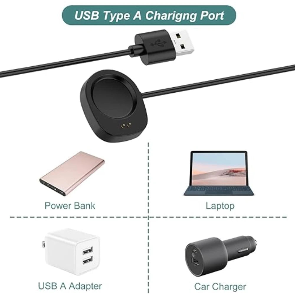 Replacement chargers suitable for Amazfit T-Rex 3/Balance 2/1 USB smartwatch charger charging cable