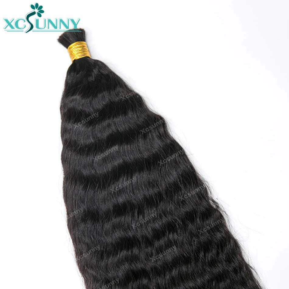 Wet And Wavy Human Hair Bundles Bulk Braiding Bulk Human Hair For Boho Braids No Weft Bulk Human Hair Extensions Wholesale