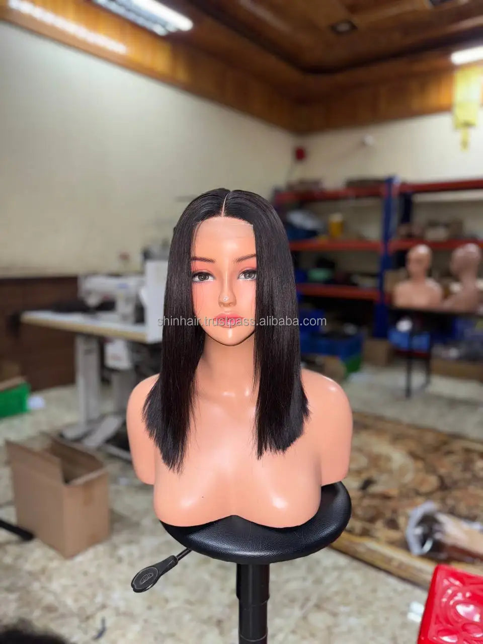 Natural Color BoneStraight Human Hair Closure Wig Swiss HD Transparent Straight Bonestraight Natural Human Hair Wigs