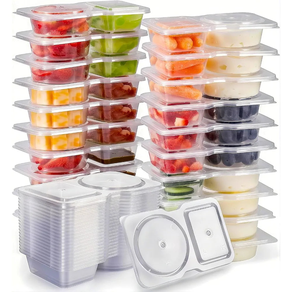Garden Furniture-Reusable Snack Containers with Lids: Snack Pack Containers 20Pcs - Snackle Box Container Portion Control