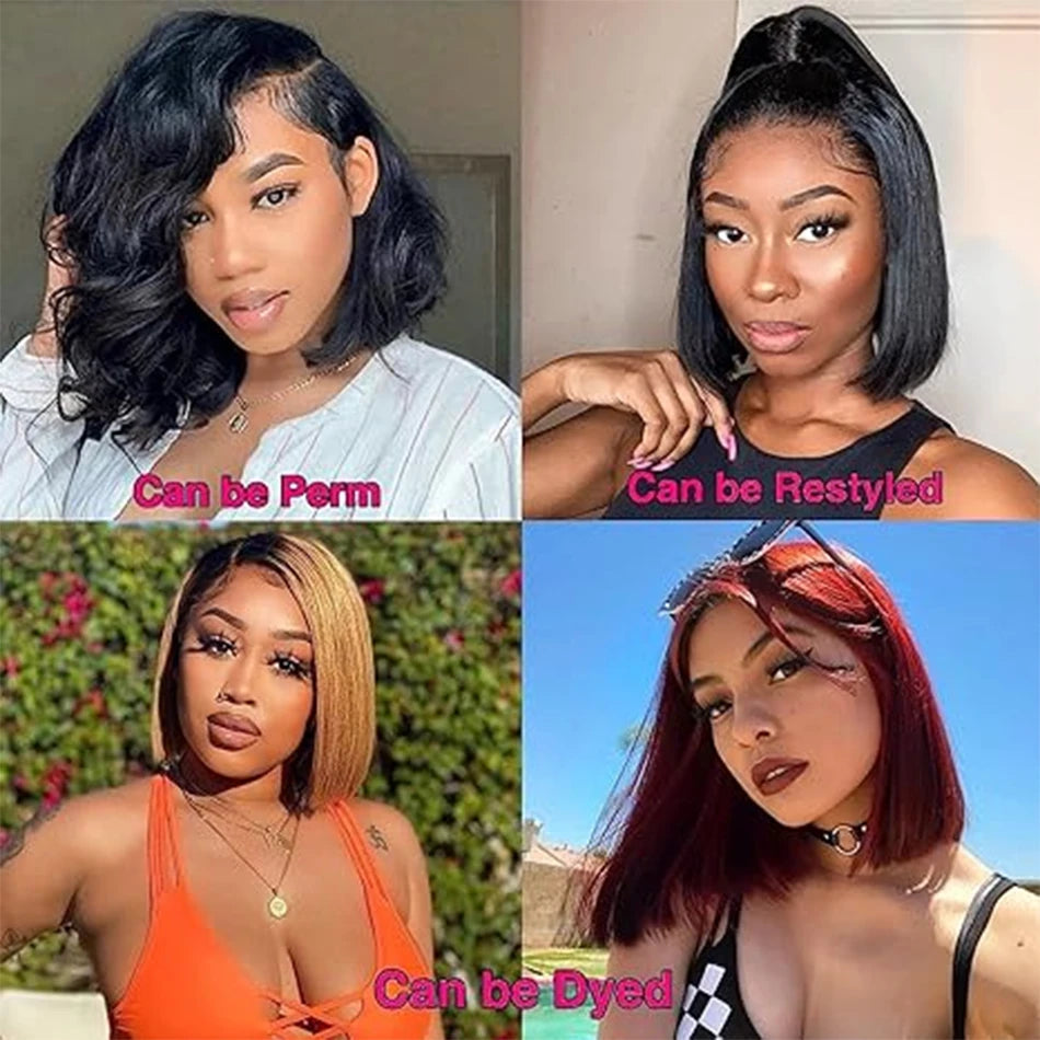 Straight Bundles 100% Human Hair Natural Color Sew In Weaves Short Human Hair Bundles Deal Bob Wig Style Extensiónes De Cabello