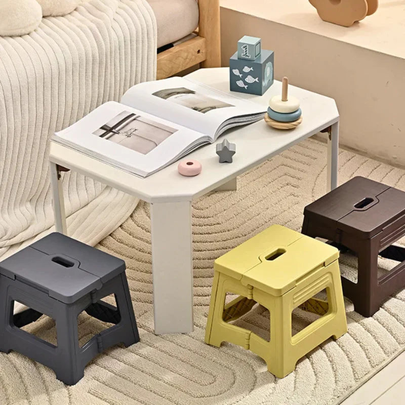 Lightweight Folding Step Stool Multi Purpose Handheld Thickened Footstool Non-Slip Plastic Small Benches KitchenHot Sale