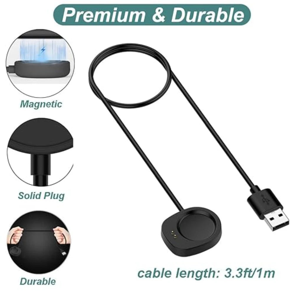 Replacement chargers suitable for Amazfit T-Rex 3/Balance 2/1 USB smartwatch charger charging cable