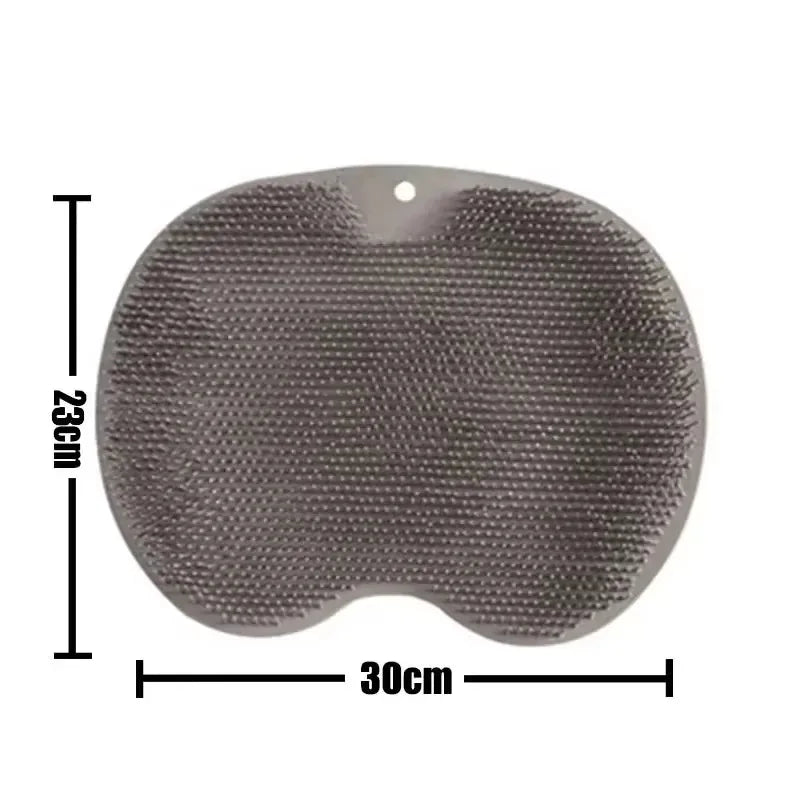 Exfoliating Brush for Feet Foot Wash Mat Brush Body Wash Scrubber in Shower Silicone Bath Massage Mat Back Brush Wall Mounted