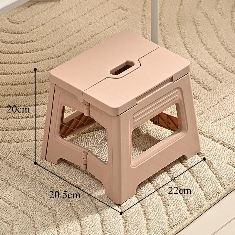 Lightweight Folding Step Stool Multi Purpose Handheld Thickened Footstool Non-Slip Plastic Small Benches KitchenHot Sale