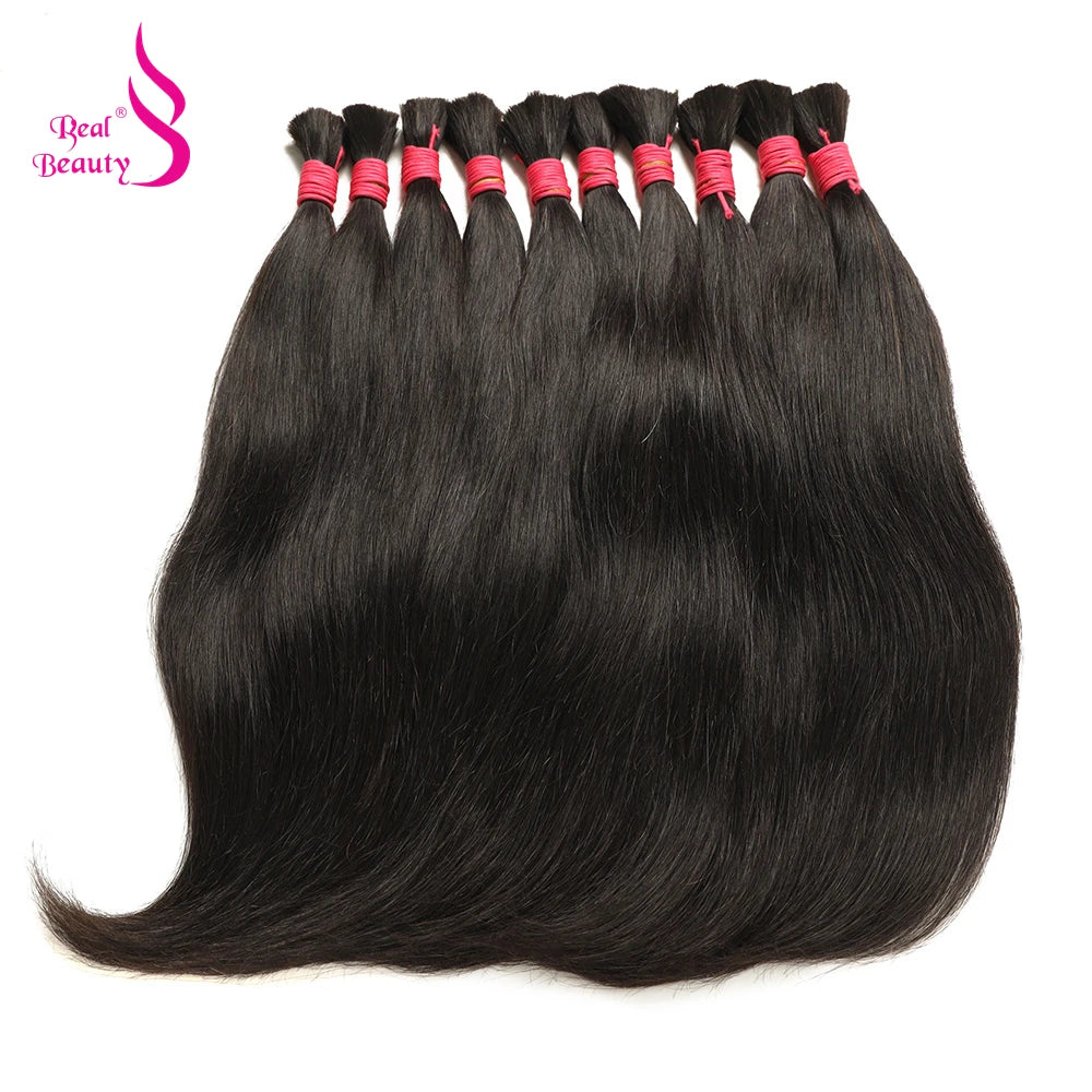 Human Braiding Hair No Weft Bulk Hair Bundles 100% Vietnam Virgin Human Hair 50g 100g Natural Straight Black Brown 45-70cm