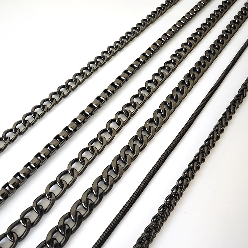 Metal Bag Chain With Woven Shoulder Strap For DIY