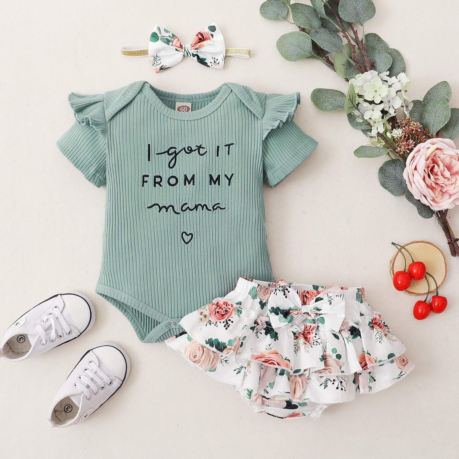Mioglrie Newborn Baby Girl Clothes Infant Summer Outfits 0 3 6 12 18 Months
