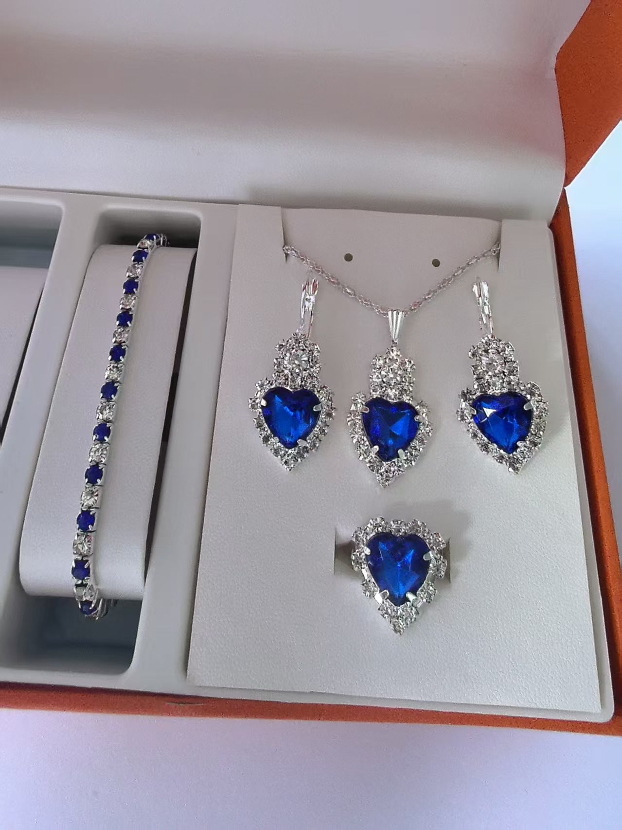Diamond Encrusted Zircon Jewelry Set