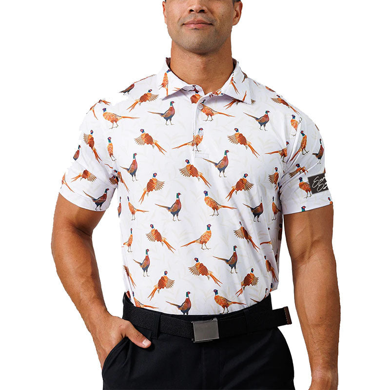 Mens Printed Golf Polo Shirt