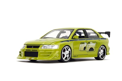 Jada Toys Fast & Furious 1:24 Brians Mitsubishi Lancer Evolution VII Die-cast Car Toys for Kids and Adults Lime Green (99788)
