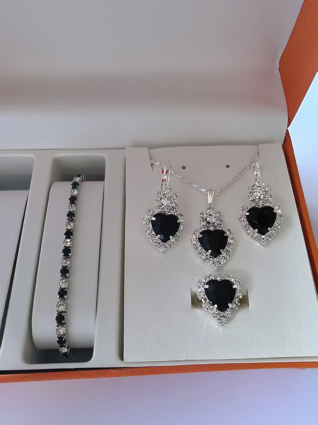 Diamond Encrusted Zircon Jewelry Set