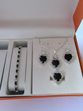 Diamond Encrusted Zircon Jewelry Set
