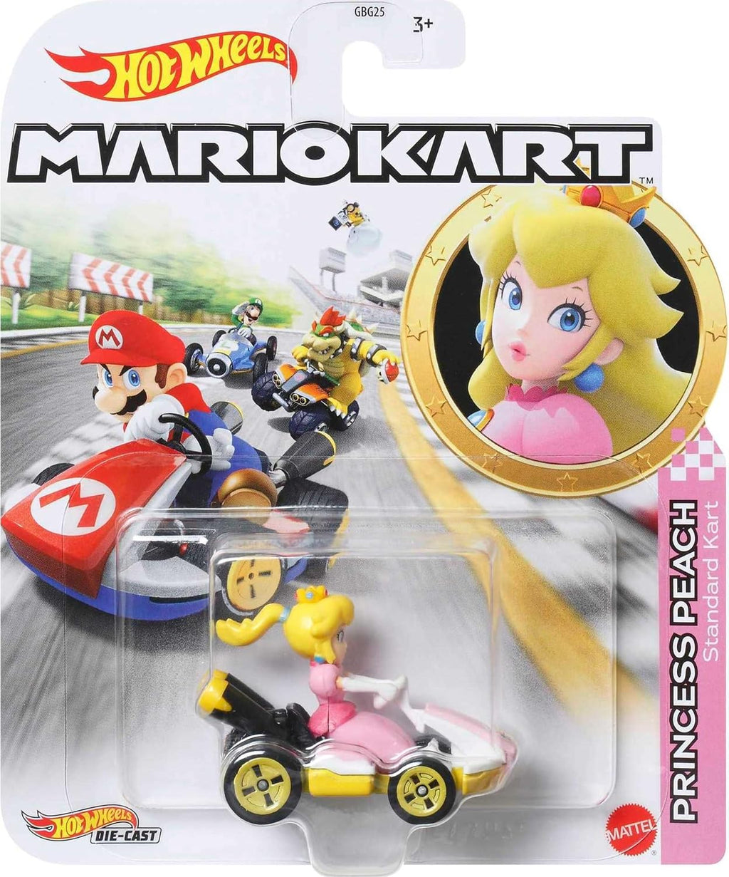 Hot Wheels Mario Kart Collection of 1:64 Scale Die-Cast Replica Vehicles, Toy Collectibles