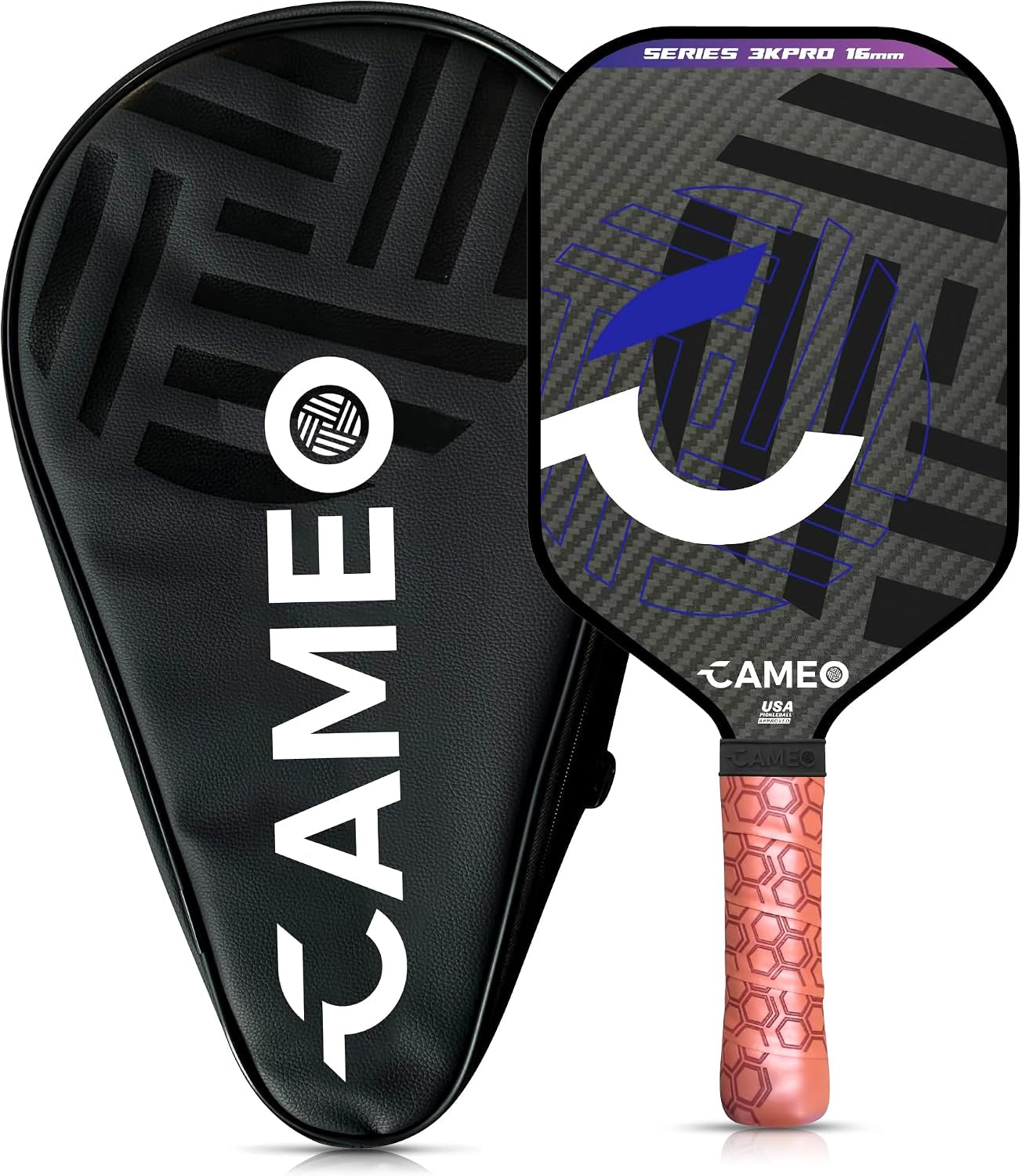 Pickleball Paddles | 3K Graphite Carbon Fiber Pickleball Paddle | 16Mm Pickle Ball Paddle | Pickleball Paddles Carbon Fiber Control & Power | Pickleball Racket Pro | USAPA Approved
