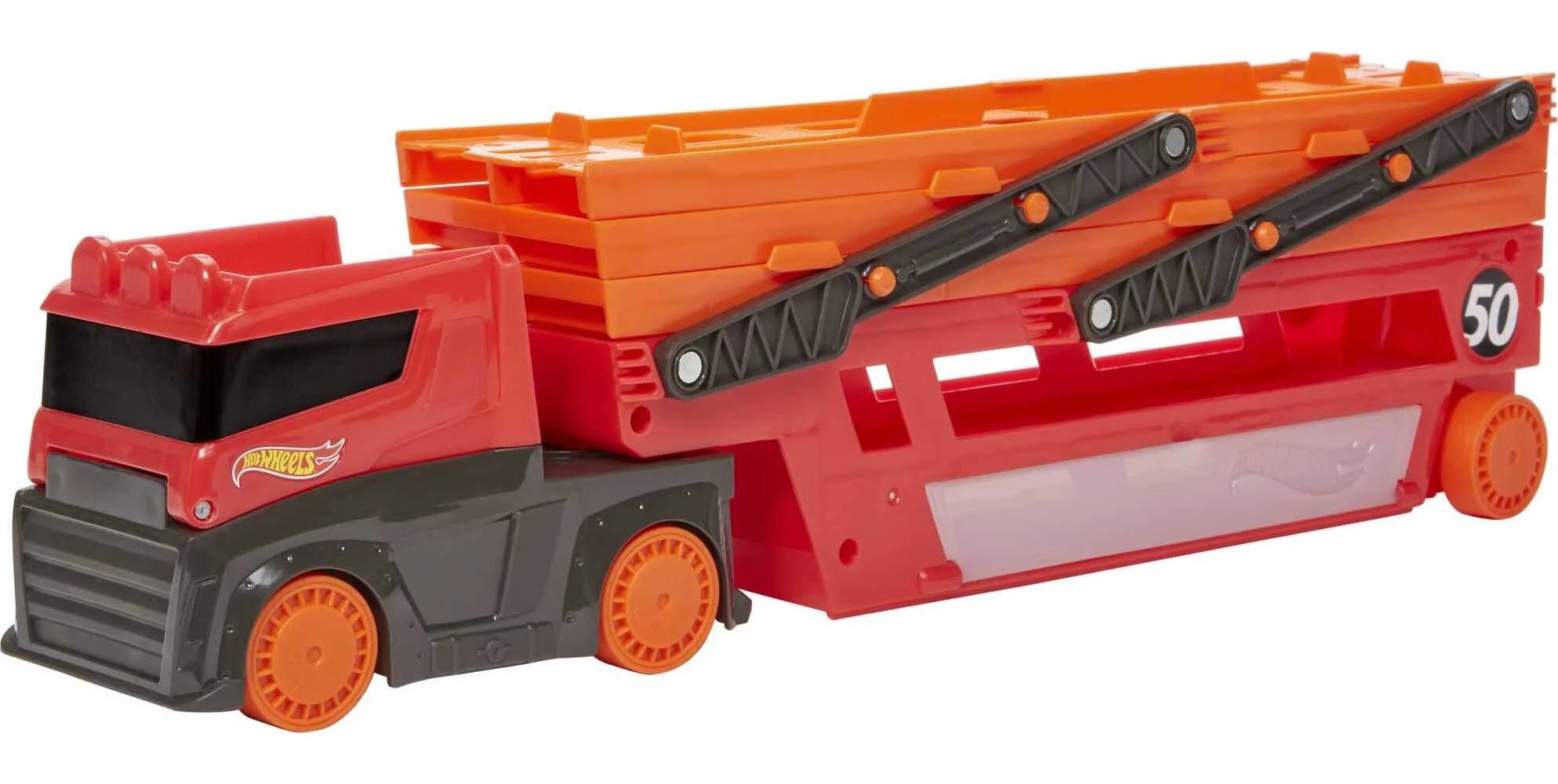 Mega Hauler with 6 Expandable Levels, Stores up to 50 1:64 Scale Toy Vehicles