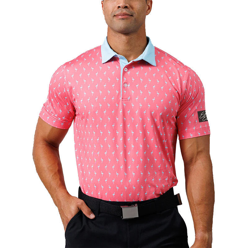 Mens Printed Golf Polo Shirt