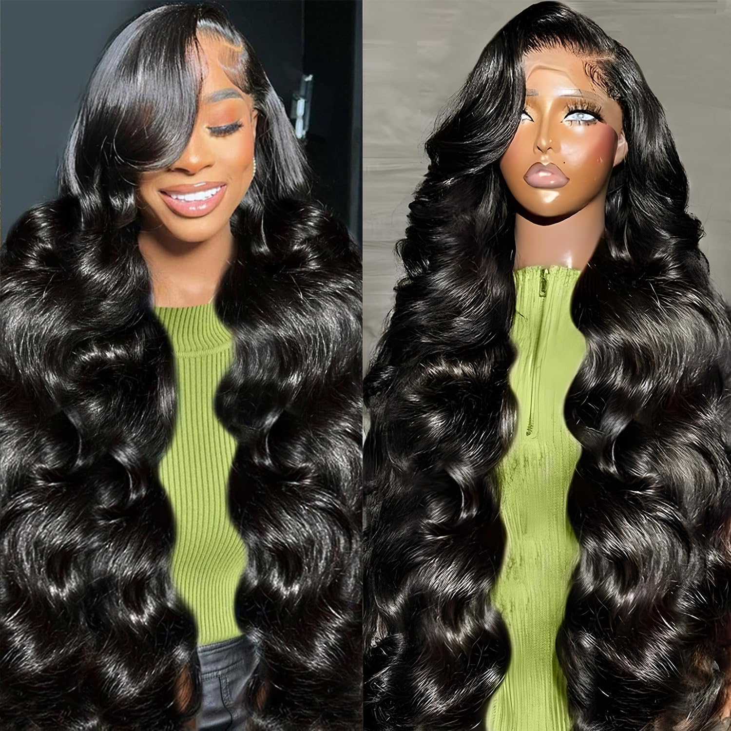 Levergreen Body Wave Lace Front Wigs Human Hair Pre Plucked Glueless 4x4 Lace Closure Wigs Human Hair Wigs For Black Women Human Hair Wig Body Wave Frontal Wigs Human Hair (Closure Wig 32 Inch)