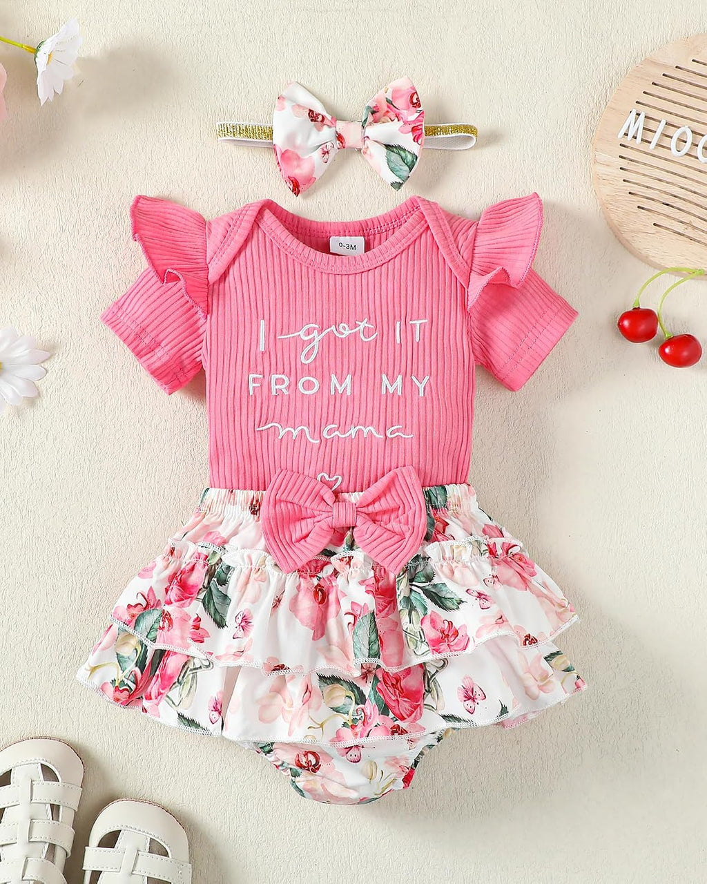 Mioglrie Newborn Baby Girl Clothes Infant Summer Outfits 0 3 6 12 18 Months