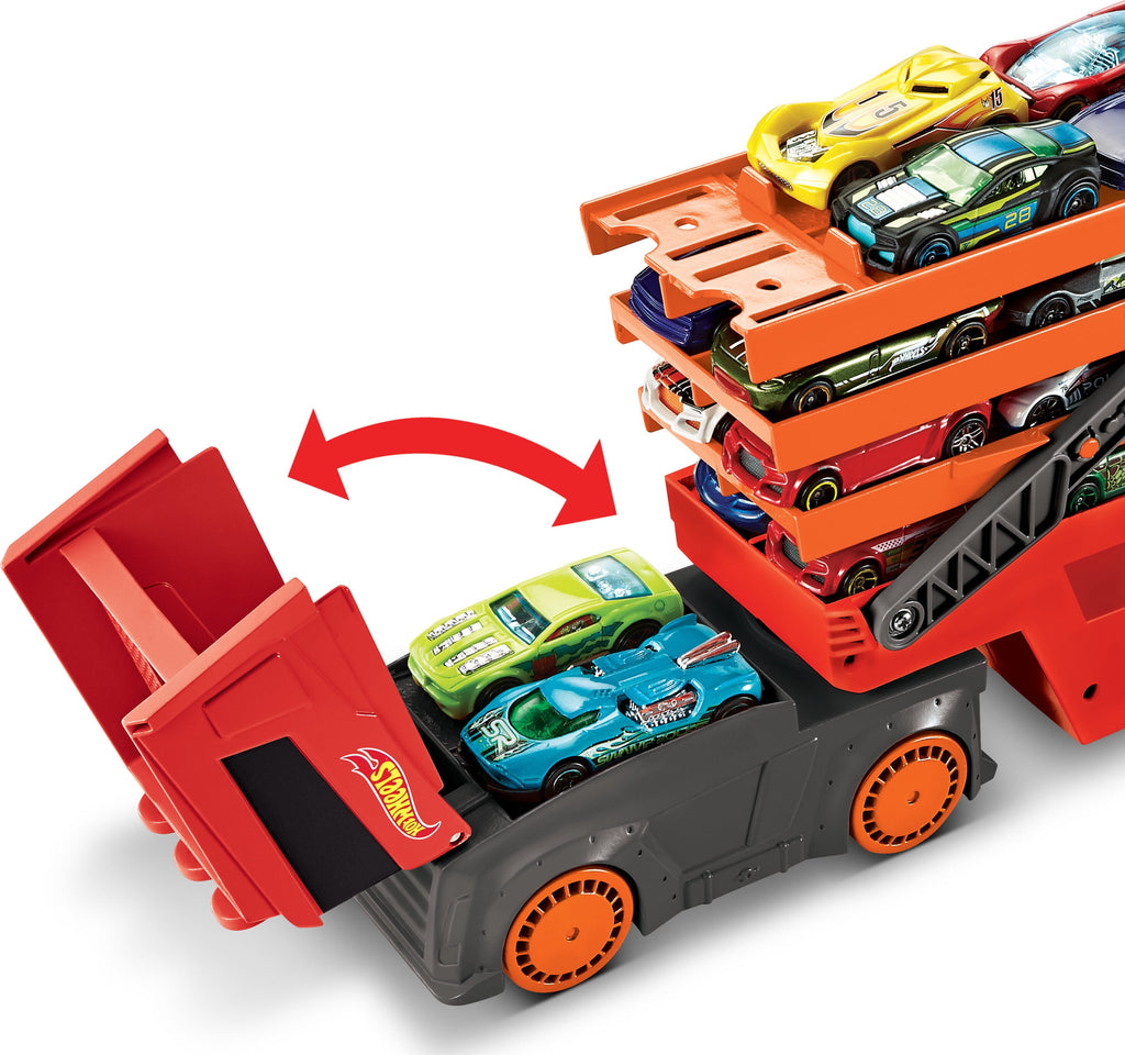 Mega Hauler with 6 Expandable Levels, Stores up to 50 1:64 Scale Toy Vehicles