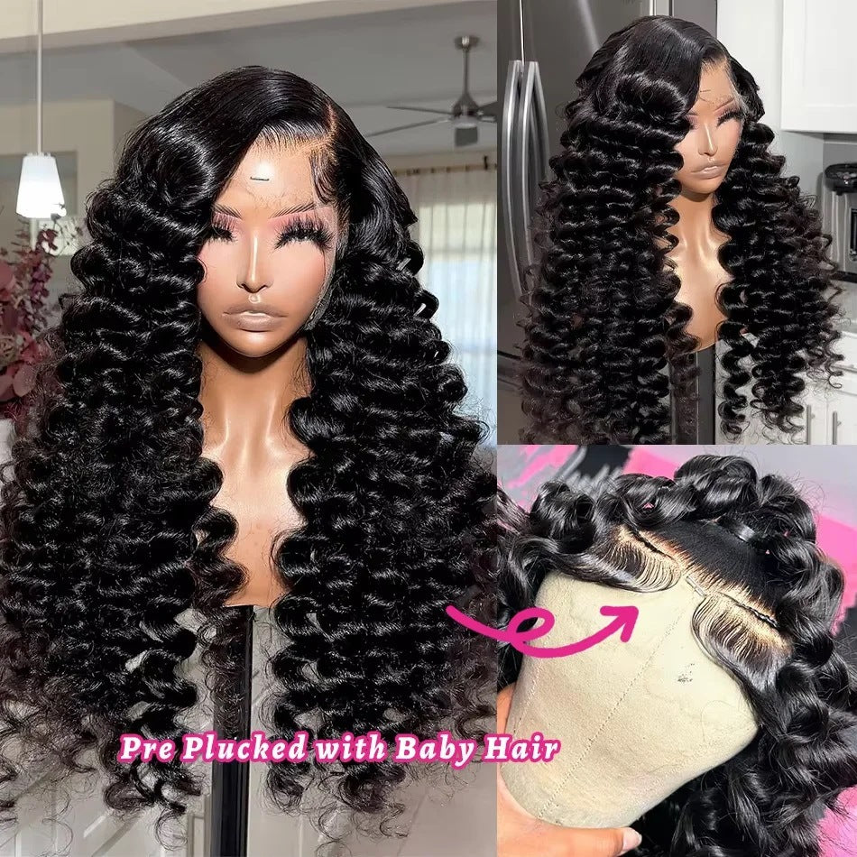 Loose Deep Wave 13X6 Lace Front Human Hair Wigs Brazilian